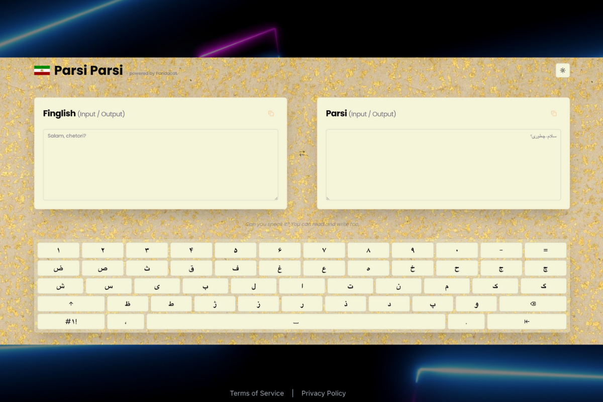 An intuitive translation tool for Finglish to Persian script
